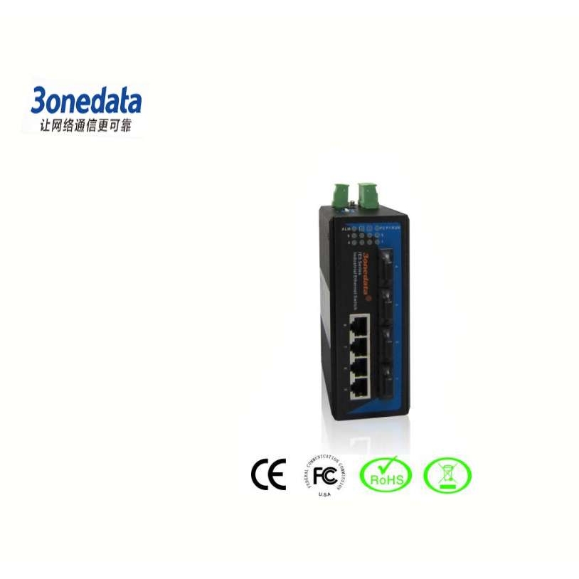 IES618-4F 4口百兆电+4口百兆光 网管型导轨式工业级以太网交换机