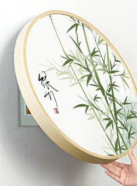 新圆形电表箱装饰画遮挡挂画配电箱电闸箱玄关背景墙壁画