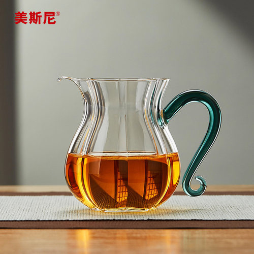 美斯尼 公道杯加厚耐热分茶器大号茶一体公杯茶海单茶具