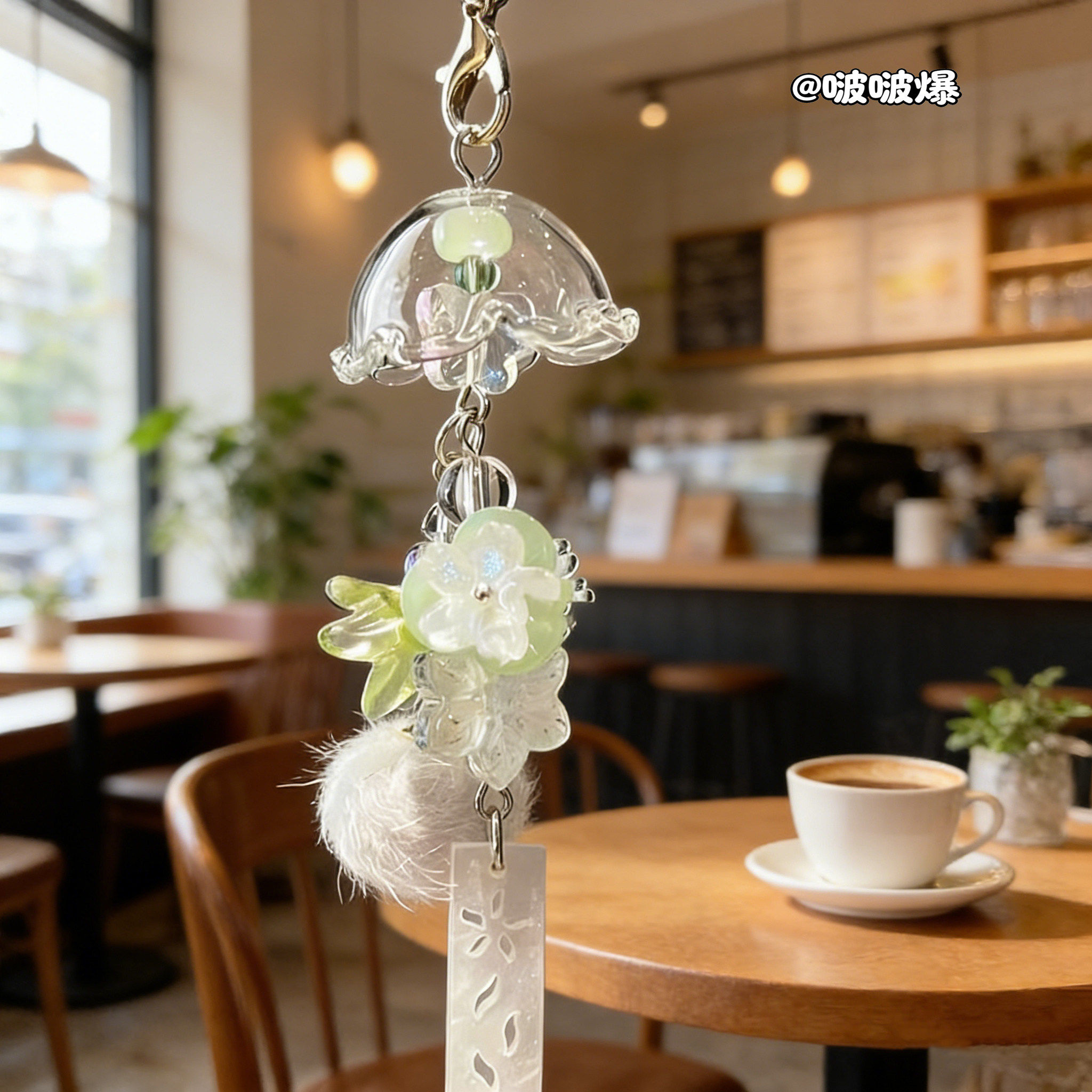 【送君茉莉】ccd挂绳手作串珠自制少女心ins风手机链可爱咕本挂链