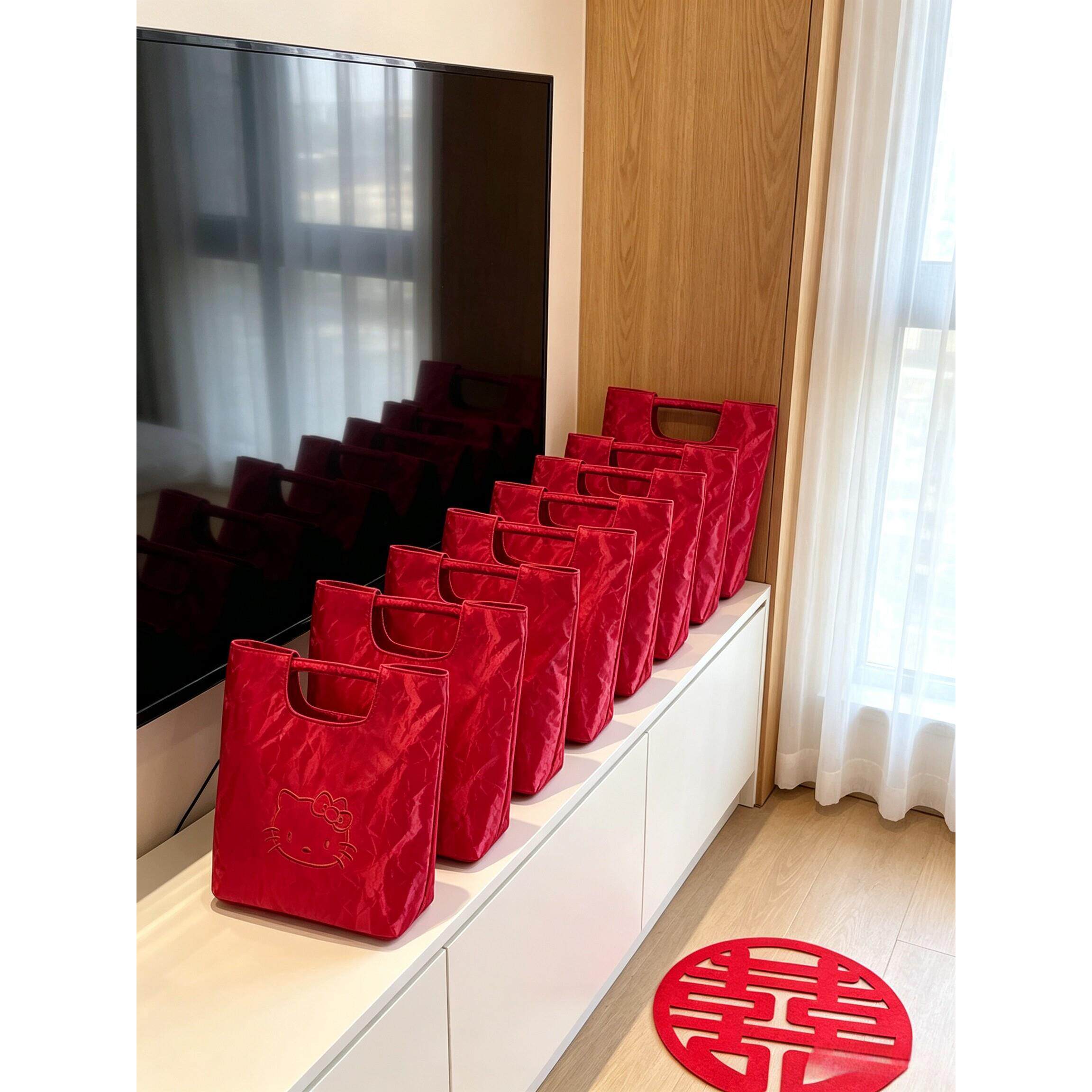 订婚结婚喜糖袋伴娘伴手礼手提袋精美高级感刺绣手提包女士手拎包