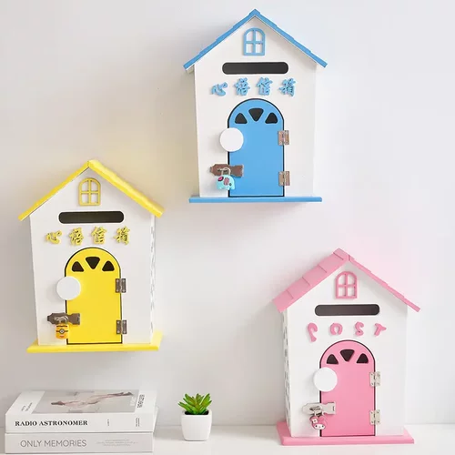 新款田园风格壁挂树洞信箱学校幼儿园学生沟通信箱心语意见箱装饰