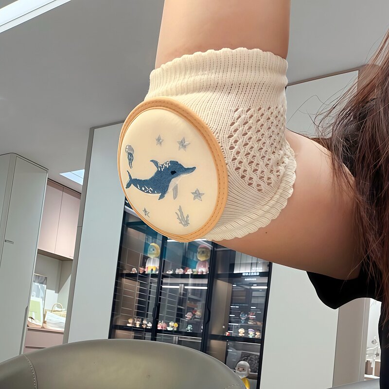 办公好物！小海豚手肘关节护套网状桌面手肘垫夏季透气防黑肘神器