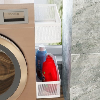 洗衣机侧b面磁吸置物架阳台收纳盒滚筒侧边篮磁铁挂架浴室空间利