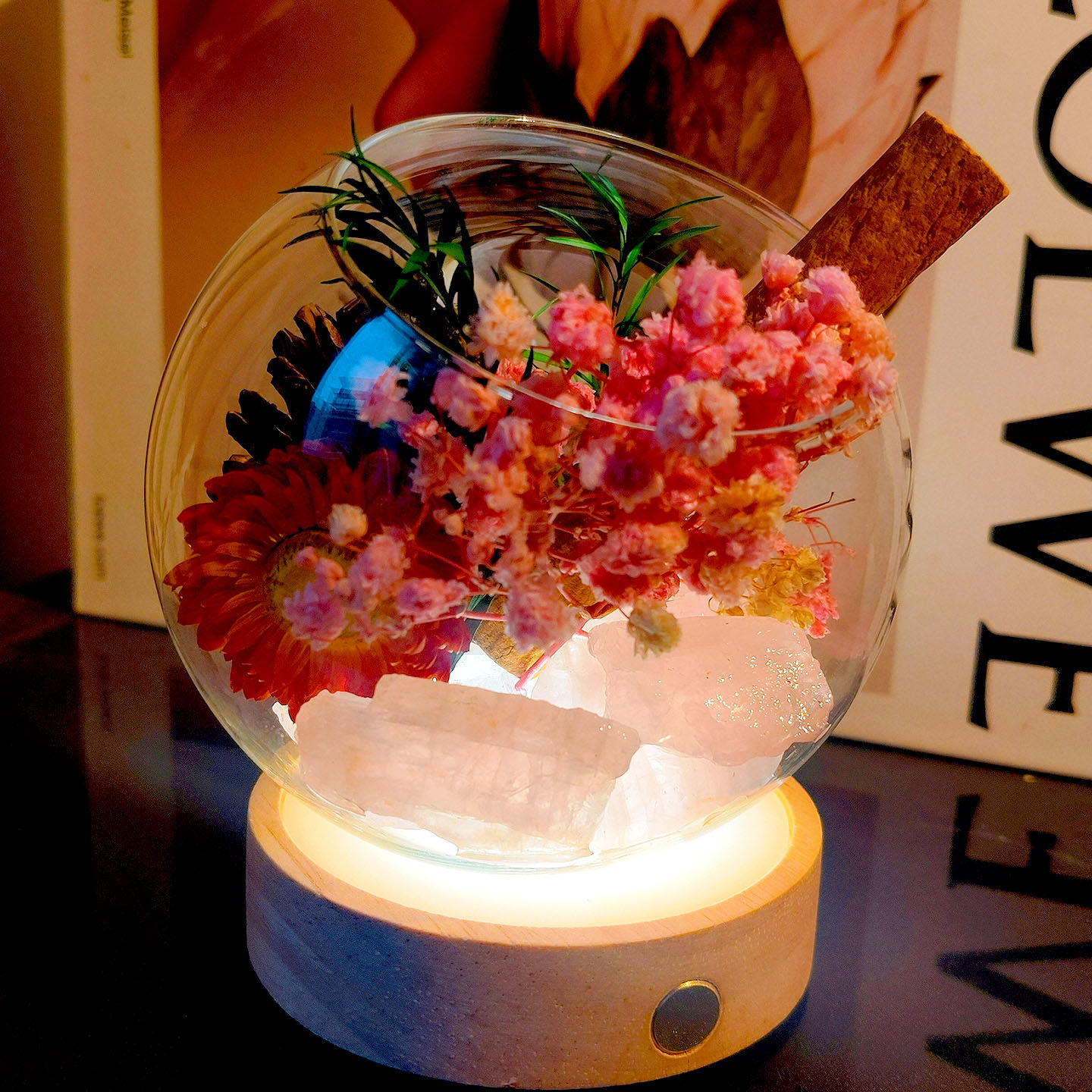 香薰扩香石无火水晶石室内持久送女生淡香节日氛围干花生日礼物