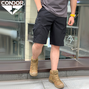 CONDOR户外工装短裤男夏季多袋裤运动宽松五分裤子透气休闲短裤
