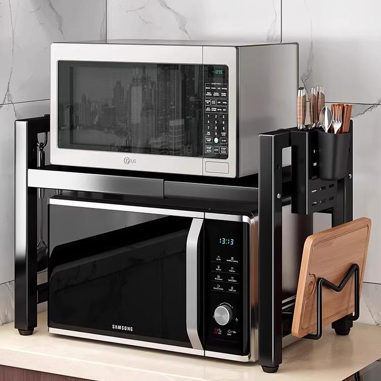 厨房微波炉架置物架多功能多层架子烤箱收纳架家用台面电饭锅支架