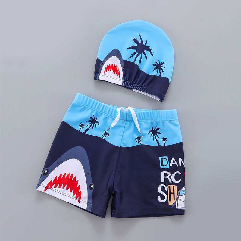 儿童泳裤男童游泳衣宝宝小中大童卡通泳装防水速干泳衣