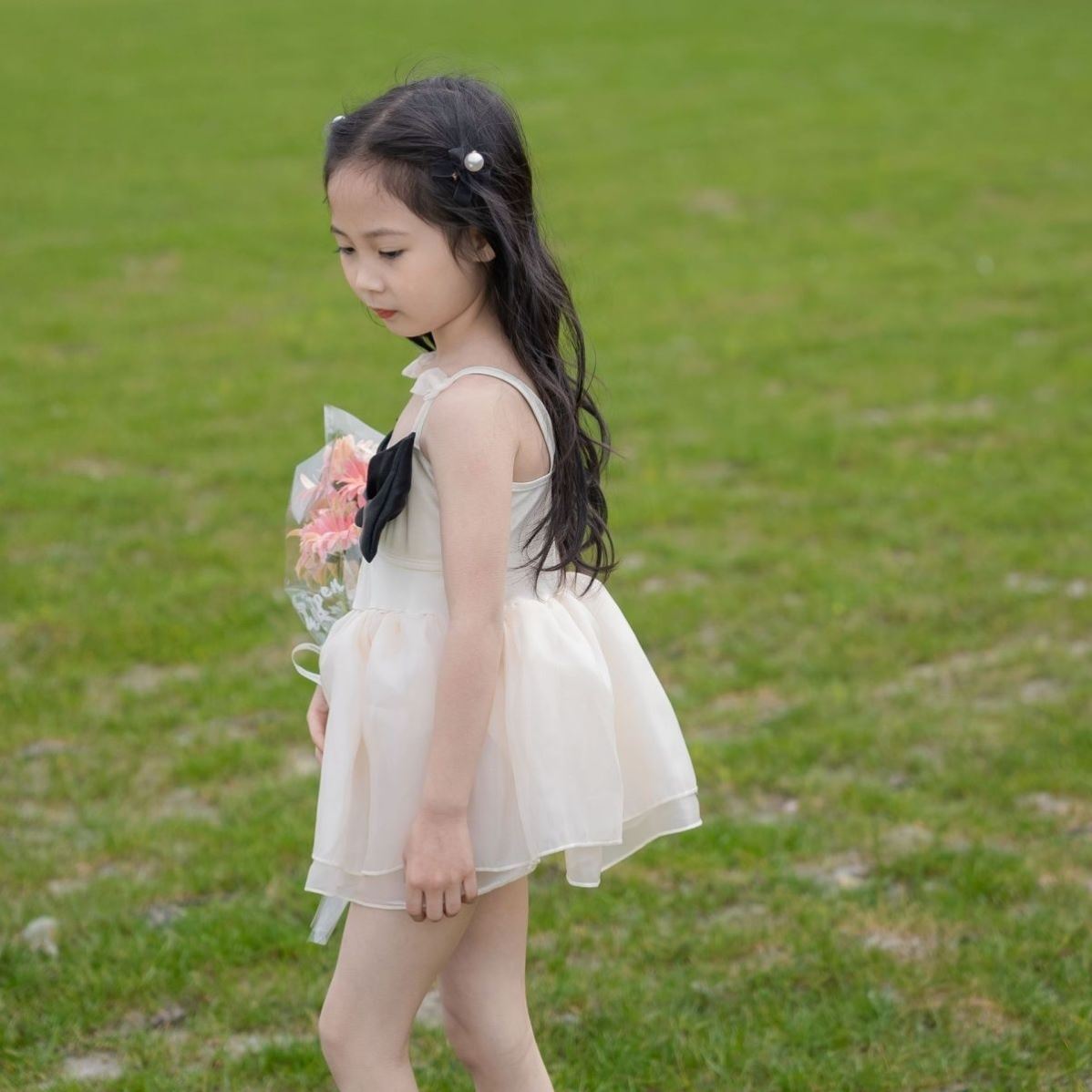 2026新款网红连体中小童泳装公主宝宝泳衣ins女童超仙洋气游泳衣