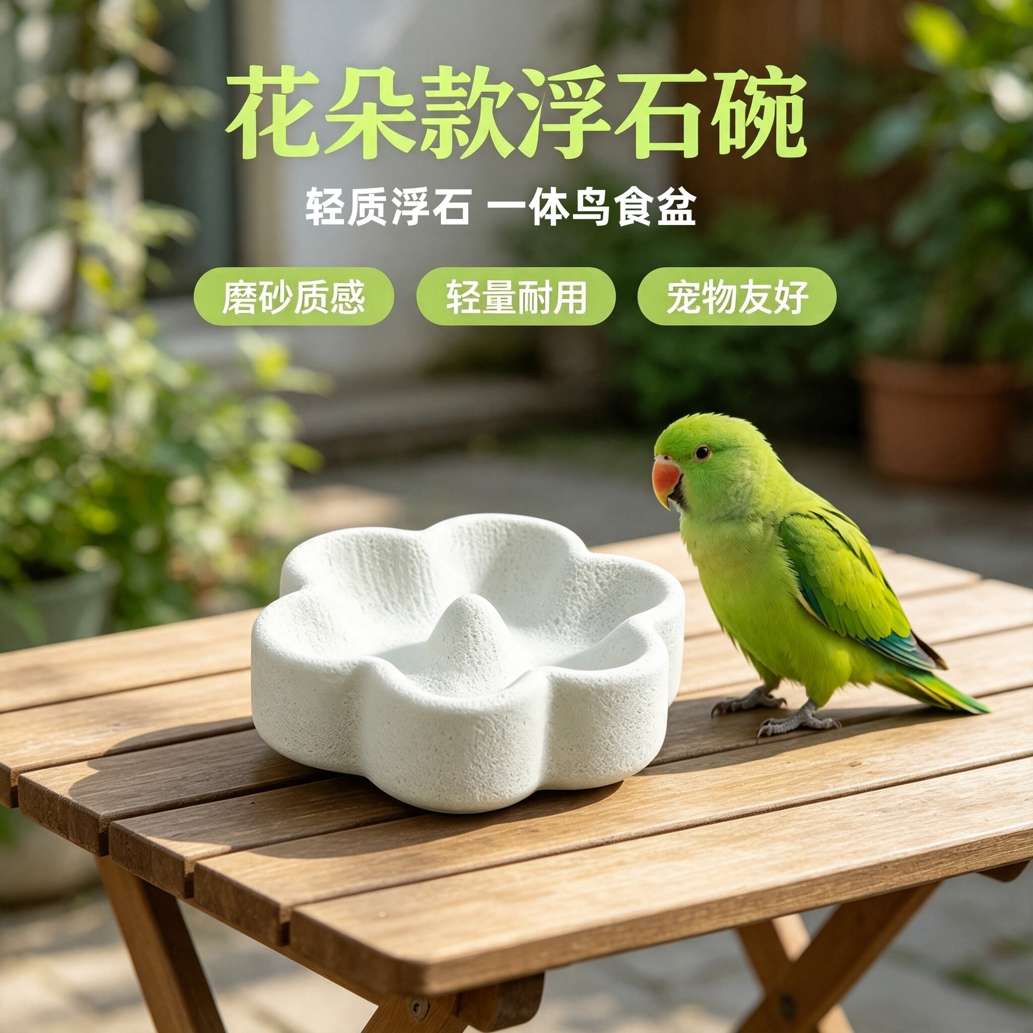宠帮仕浮石鹦鹉食盆磨爪磨牙