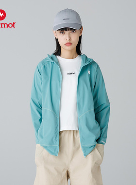 MARMOT土拨鼠Mt.RashGuard消臭抑菌防晒夹克皮肤衣女款