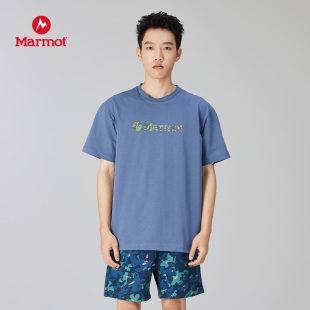 T恤 Logo抗菌短袖 MARMOT土拨鼠Marmot Camo