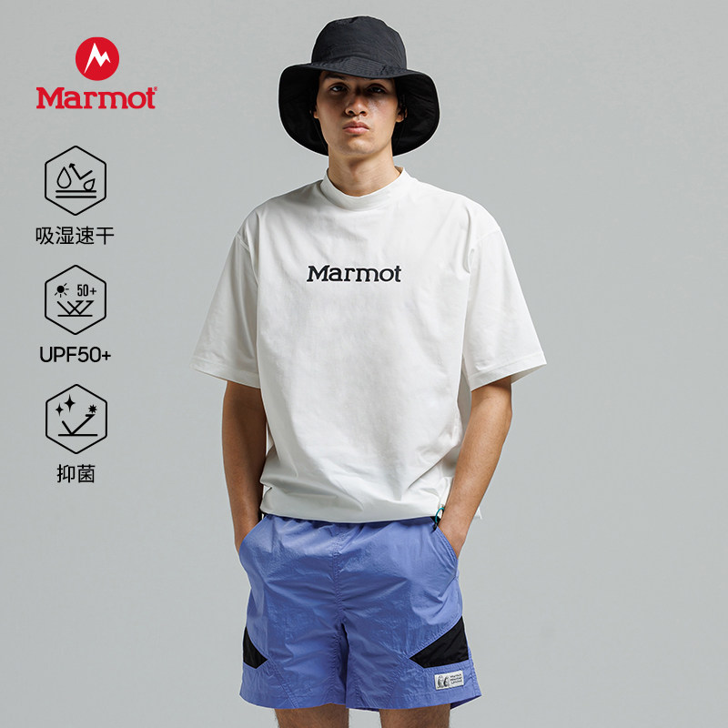 MARMOT土拨鼠春夏男款卫士短袖T恤户外速干防晒Mt.RashGuard