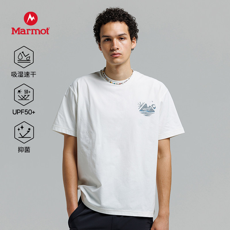 MARMOT土拨鼠夏男冷静短袖T恤速干防晒透气柔软亲肤Calm T Shirts