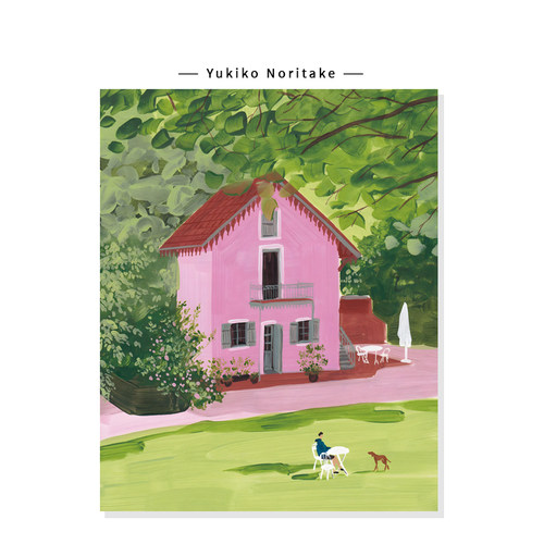 【Yukiko Noritake】绿色小清新户外插画田园治愈艺术复刻挂画芯
