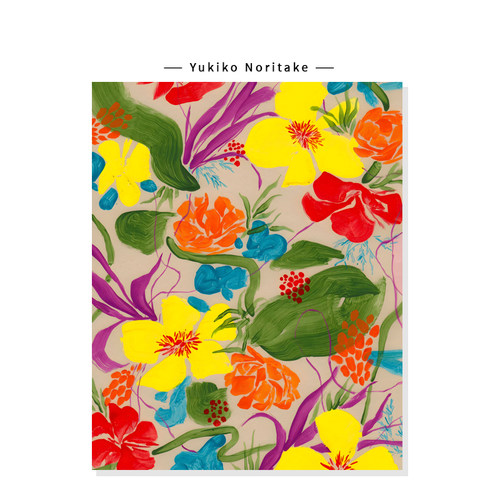 【Yukiko Noritake】法式中古花卉插画复古治愈ins艺术复刻挂画芯