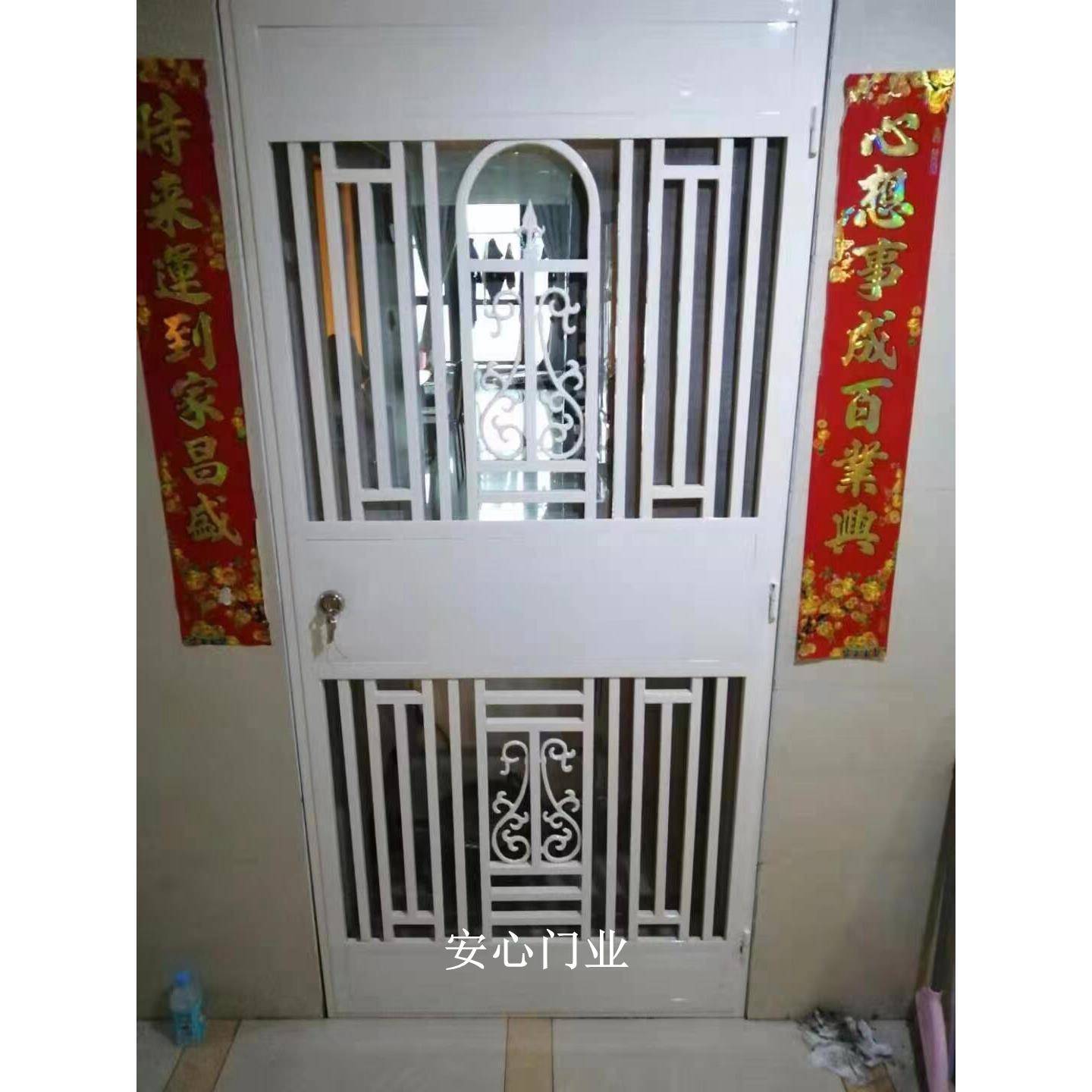 北京定做家用防盗门通风透气入户门铁栅栏纱门子母楼道地下安全门