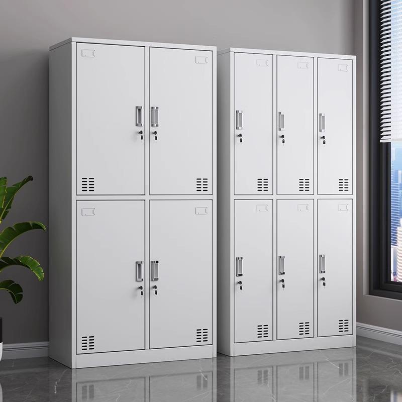 钢制更衣柜员工学生宿舍带锁浴室换衣柜铁皮储物柜子工厂碗柜鞋柜