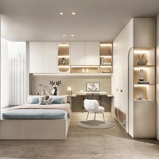 索菲亚儿童房间全屋定制榻榻米床衣柜一体整体二孩小户型书桌组合