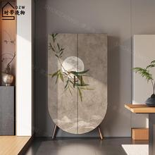 新中式月映竹影衣柜2025新款爆款实木衣柜卧室家用收纳客厅定制柜