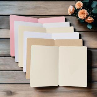对折贺卡纯色Ａ5特种纸卡纸手绘diy空白卡片大尺寸节日手工祝福卡