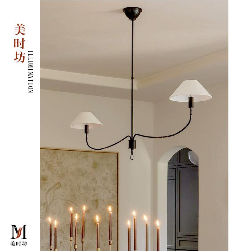 美式简约VC1:1全铜餐厅吊灯别墅客厅设计师样板房吧台创意个性灯