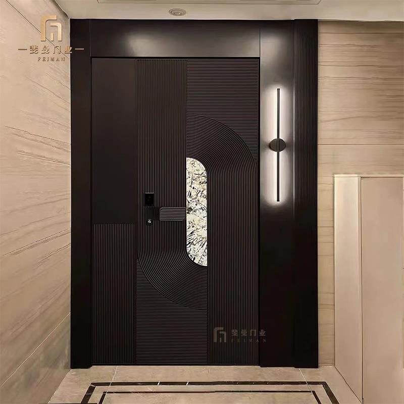 一门一景2025智能入户门精雕铸铝门别墅大门防盗门子母门进户门JM