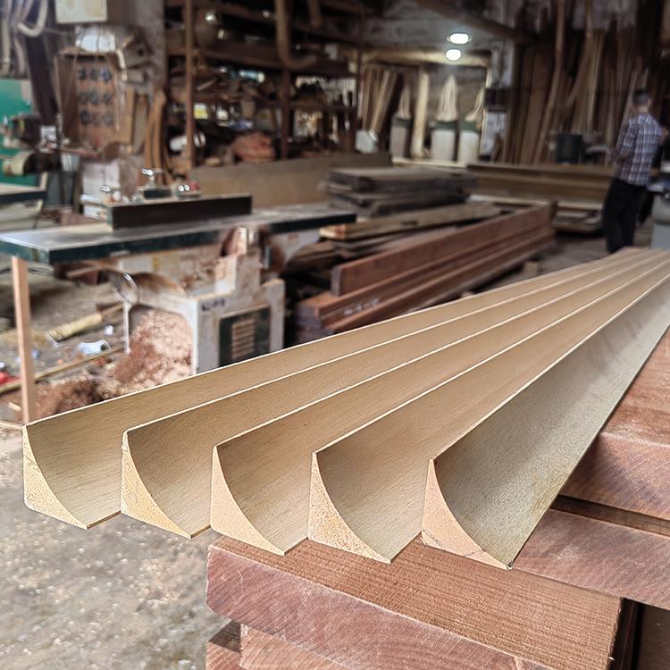 白木实木线条三角形内圆弧线条阴角收口条弧形封边条顶角装饰线条