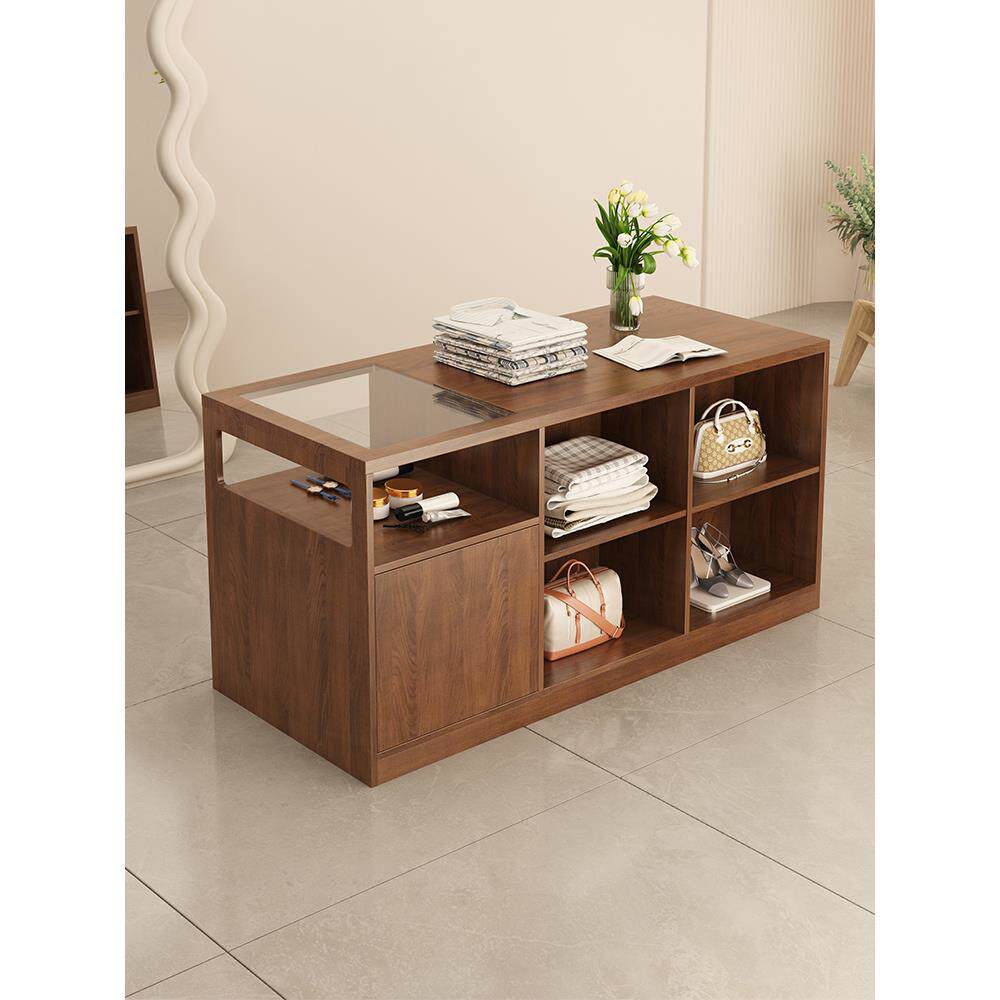 服装店女装店岛台流台店展示台储物柜简易收银柜台