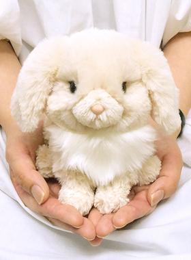 日本sunlemon进口可爱仿真荷兰垂耳兔子玩偶毛绒玩具早教娃娃礼物