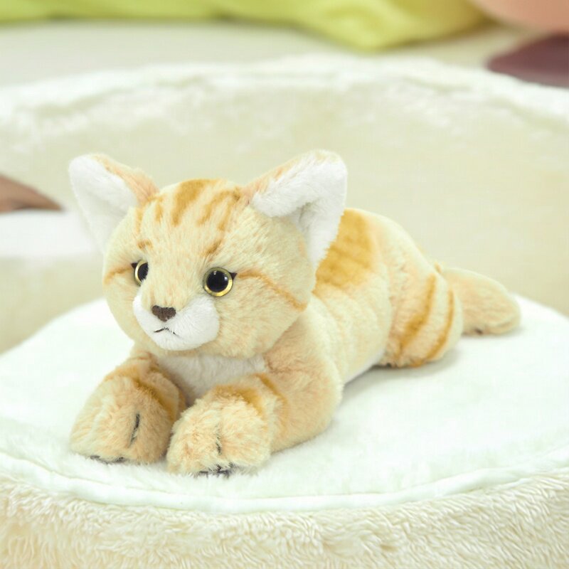 sunlemon仿真豹猫沙漠猫毛绒玩具可爱玩偶公仔陪睡小猫安抚陪伴