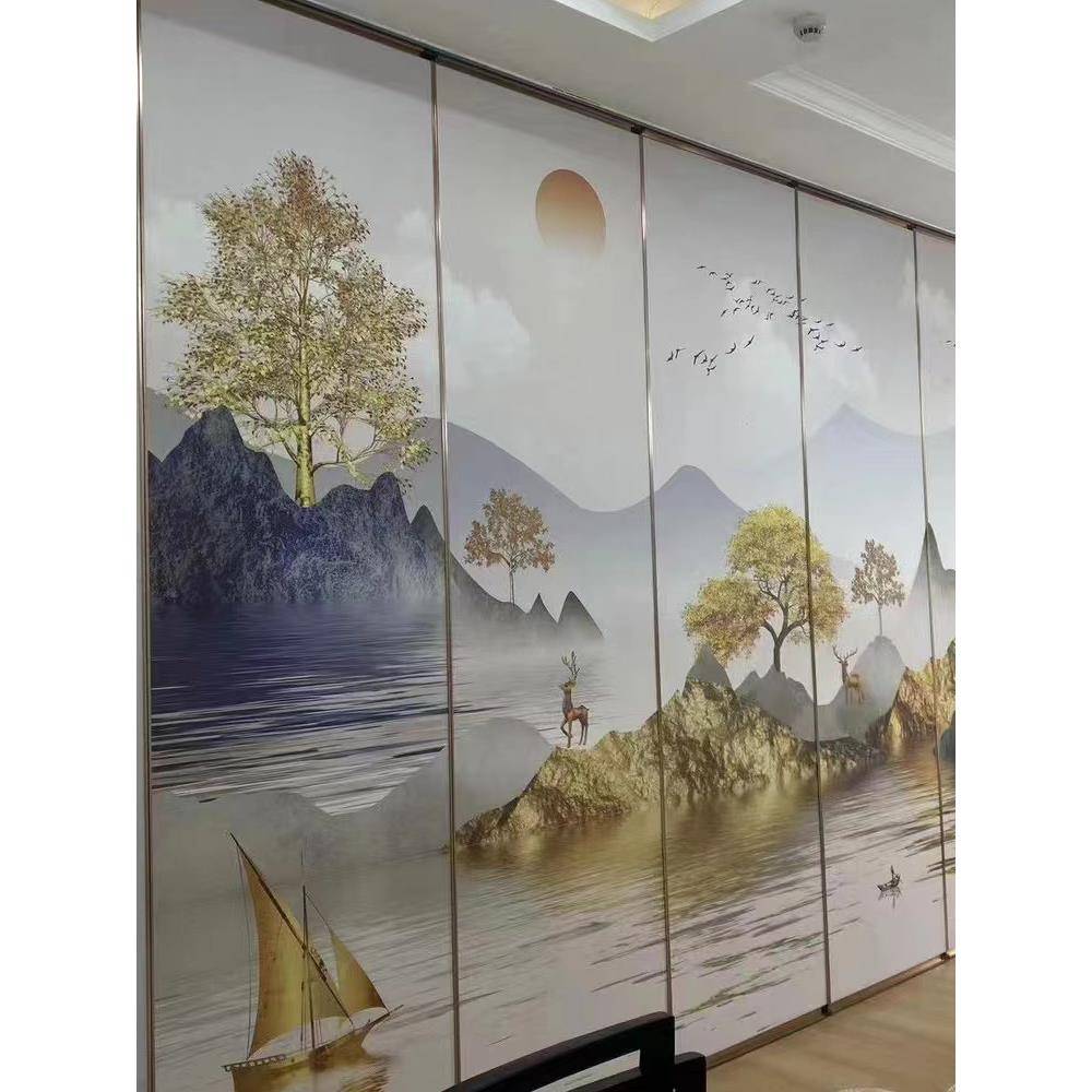 酒店活动隔断墙办公室会议室折叠推拉门饭店包厢宴会厅移动隔断墙