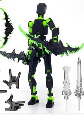 爆款龙年3D打印伊利丹六翼天使关节可动大嘴恐龙多关节可动幸运13