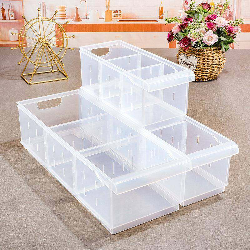 冰箱分隔收纳盒加厚透明塑料大号可拆卸隔板果蔬饮料食物整理盒子,收纳整理,食物收纳盒,淘宝优惠券,粉丝福利购,淘宝优惠卷