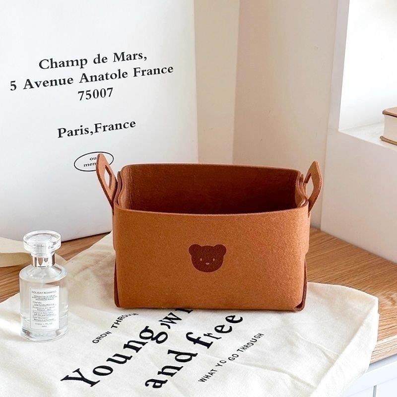 毛毡折叠收纳盒家用车用带提手储物篮客厅桌面杂物零食筐整理篓,收纳整理,零食收纳筐,淘宝优惠券,粉丝福利购,淘宝优惠卷