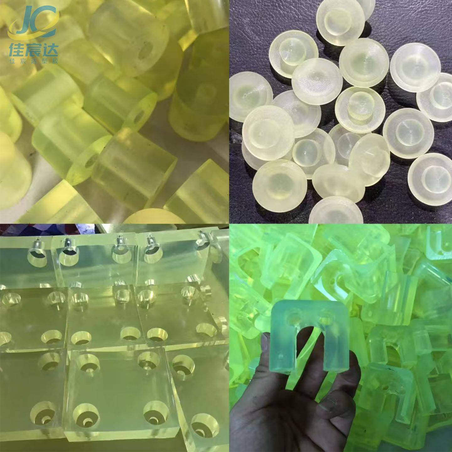 聚氨酯PU板棒优力胶加工垫圈耐磨牛筋防撞块缓冲减震垫片开模定制