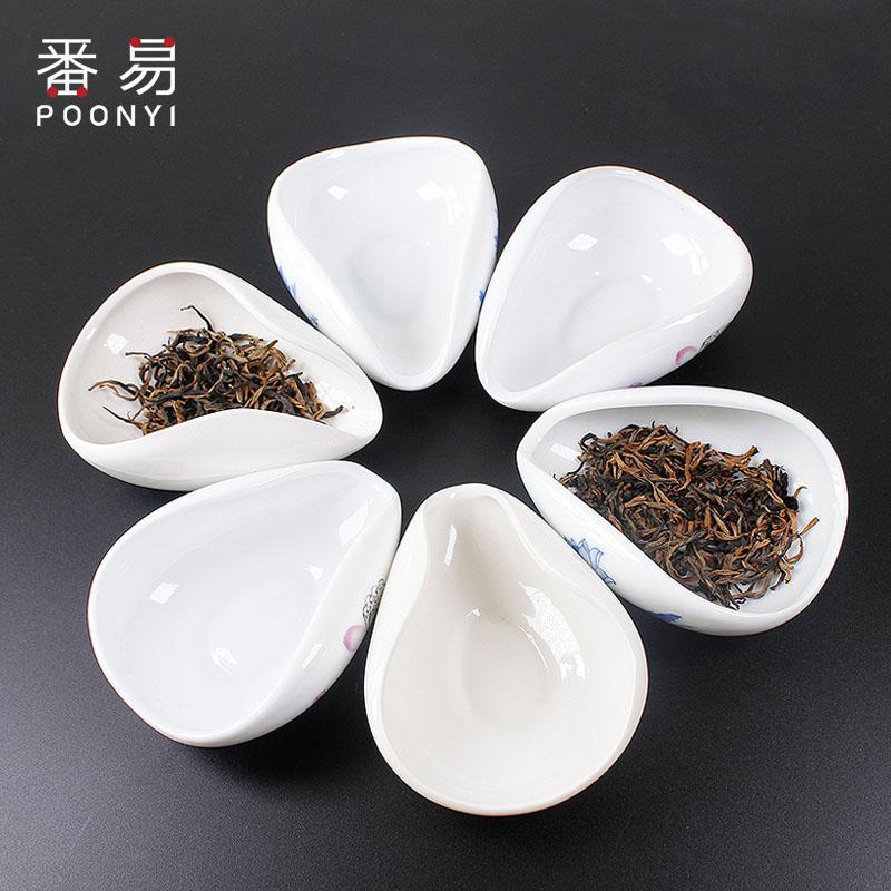 茶荷A1P243-白瓷赏茶禅意陶瓷日式茶则茶道配件功夫茶具茶艺用手
