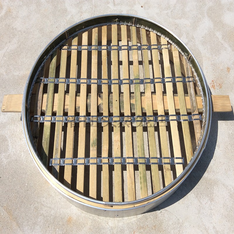 52竹蒸笼竹制大号商用纯手工蒸笼家用H蒸包子蒸笼馒头竹铝包边笼