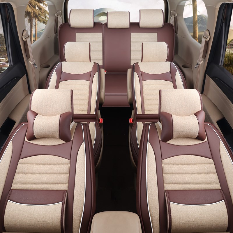 北汽威旺M30汽车座套M20全包7座专用M5F0F/306/M60四季坐垫套亚麻