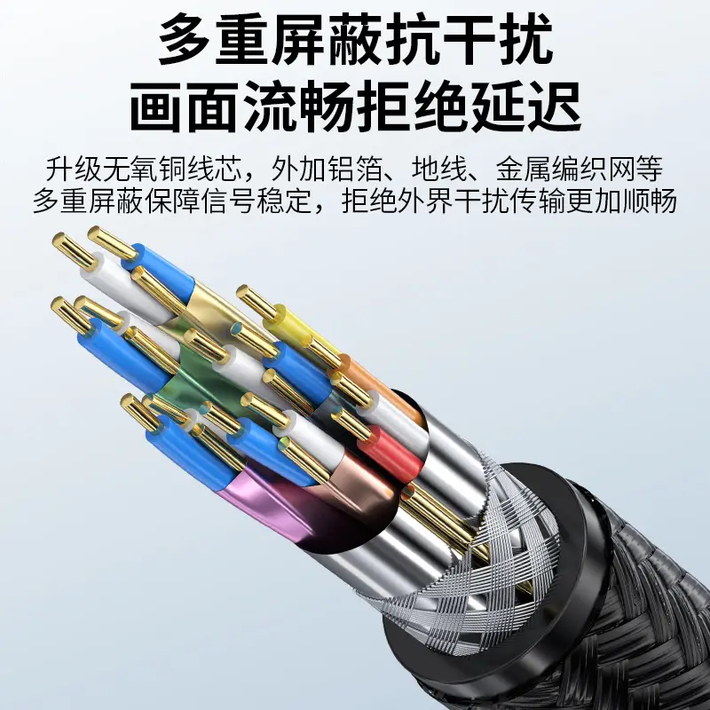 hdmi延长线2.1版高清线公对母8k电脑投影仪加长hdmi线