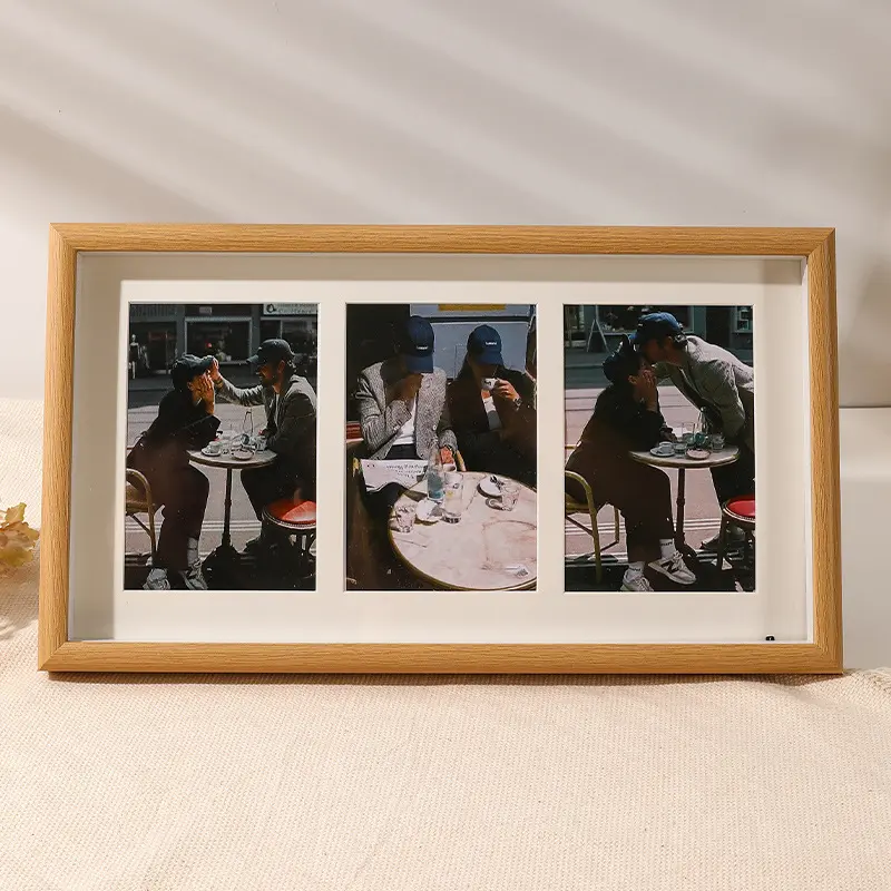 创意照片相框多张组合实木摆件摆台立体中空木质画框情侣手工礼物