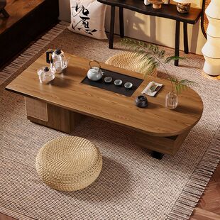 费洛可宋代美学实木茶桌阳台小户型榻榻米2025新中式家用洽谈茶台