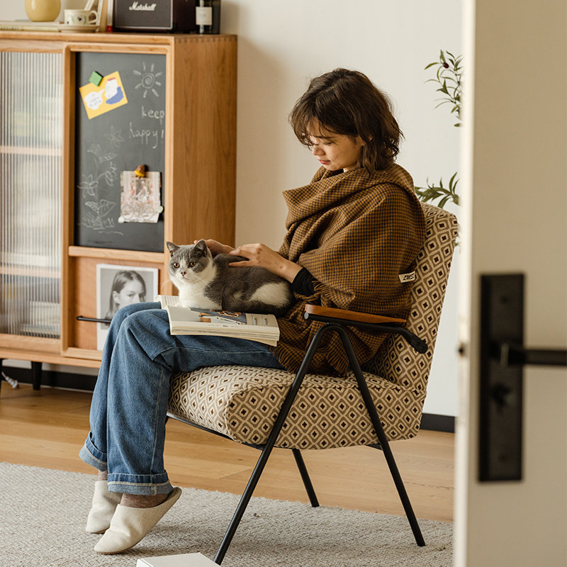 出乎生活麦田中古沙发椅北欧复古阳台客厅单人带扶手懒人休闲椅,住宅家具,沙发椅,淘宝优惠券,粉丝福利购,淘宝优惠卷