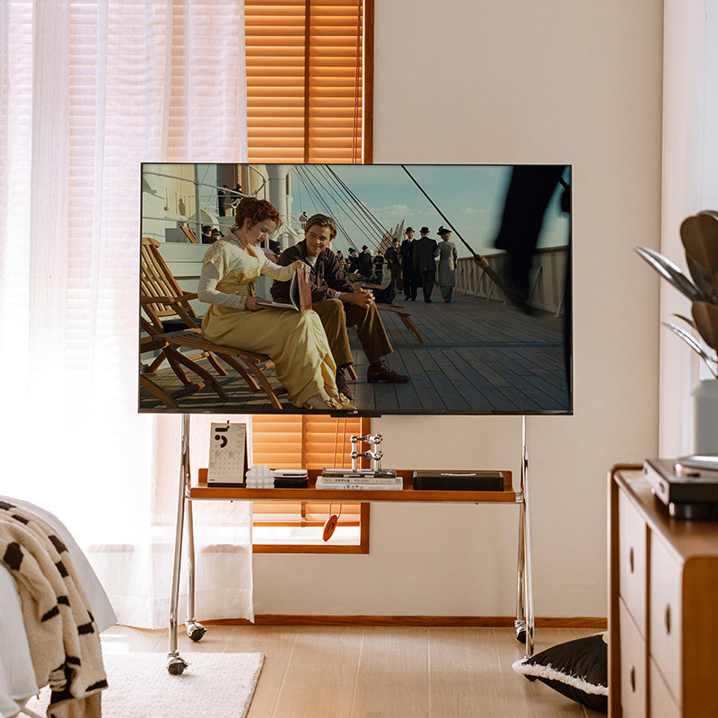 出乎生活查尔斯电视架可移动电视支架北欧落地客厅不锈钢电视机架