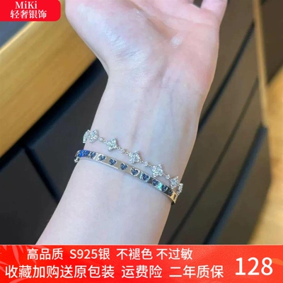 欧美纯银密镶爱心耳环女轻