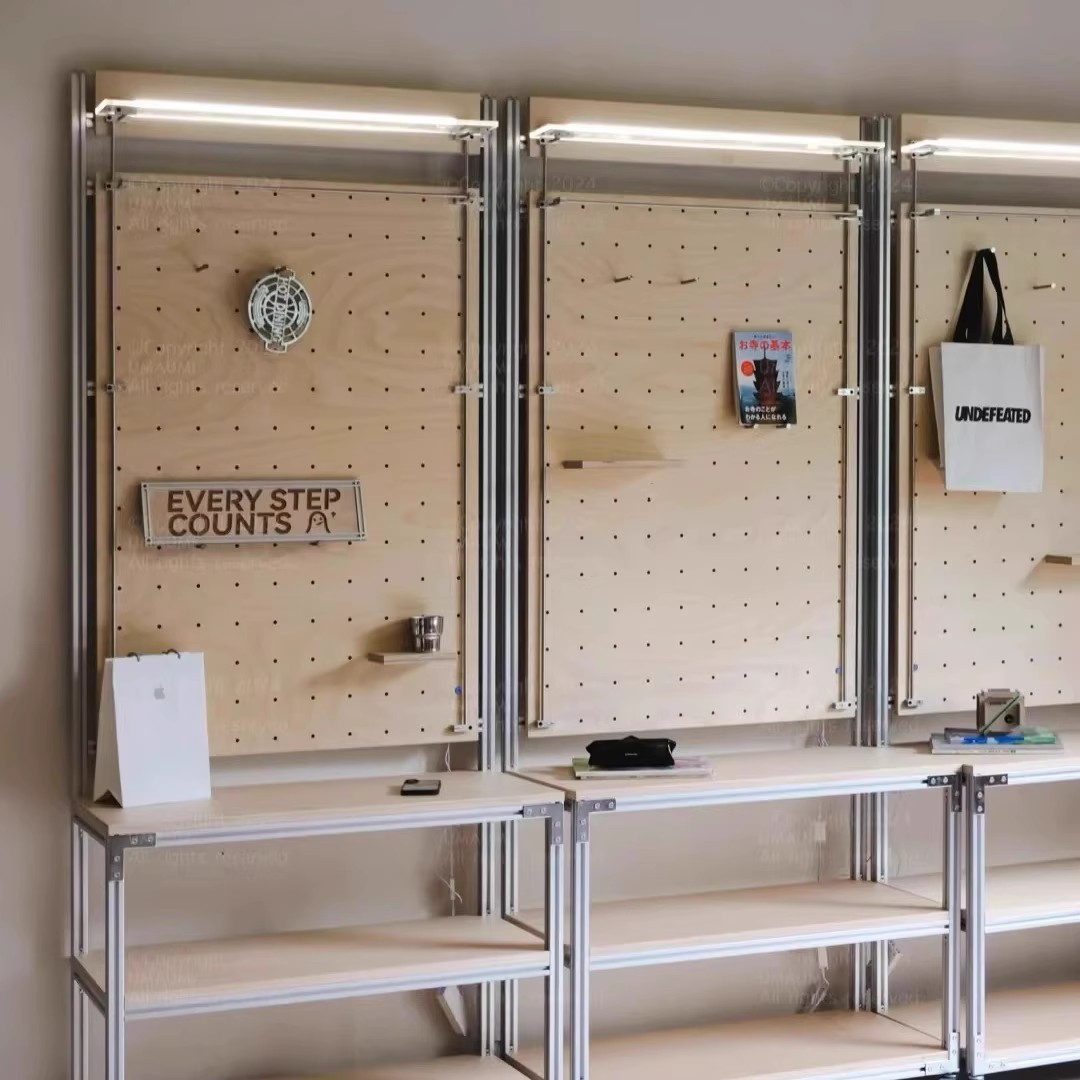 海洋板铝型材置物架落地式顶天立地储物柜陈列柜抽屉柜子展示架子