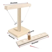 games 抛抛乐ring toss 木制投掷游戏投环互动桌抛环挂钩套圈