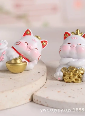 招财猫旺宅吉祥物客厅桌面玄关家居树脂摆件装饰品开业乔迁送礼品