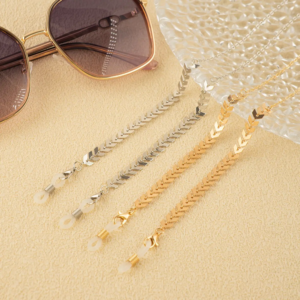 眼镜链女挂脖简约欧美时尚墨镜挂链太阳镜口罩防掉挂绳老花镜绳子