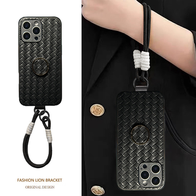 适用小米POCOF6PRO手机壳F6支架F5Pro斜跨绳F5手绳F4Gt背带F3夏款F2Pro编织纹F1小众f2时尚防摔创意保护套